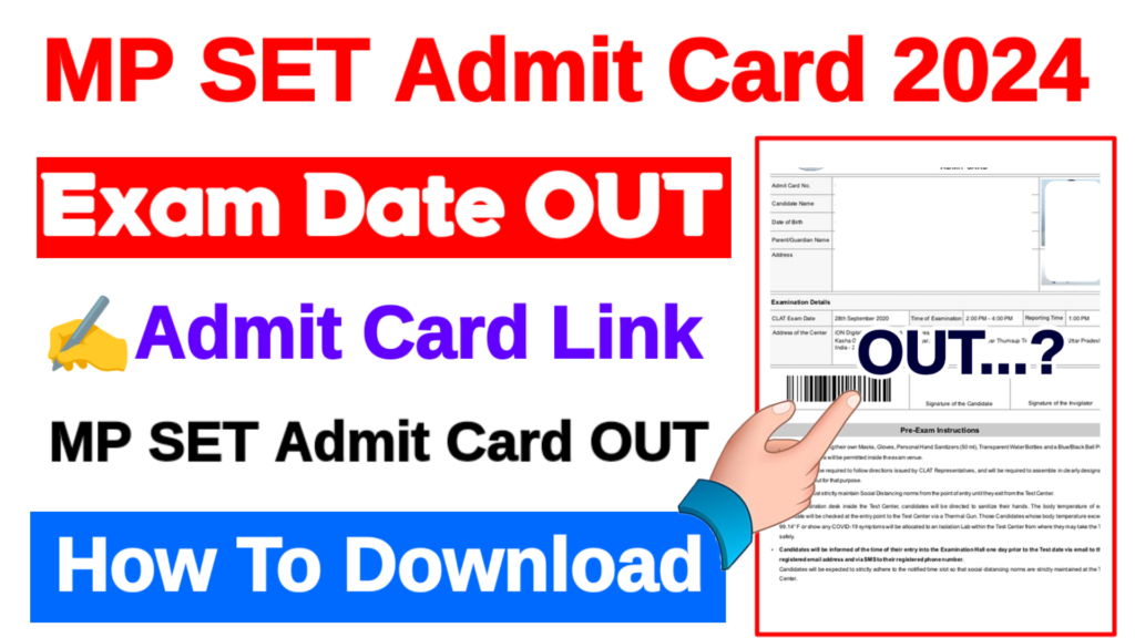 MP SET Admit Card 2024